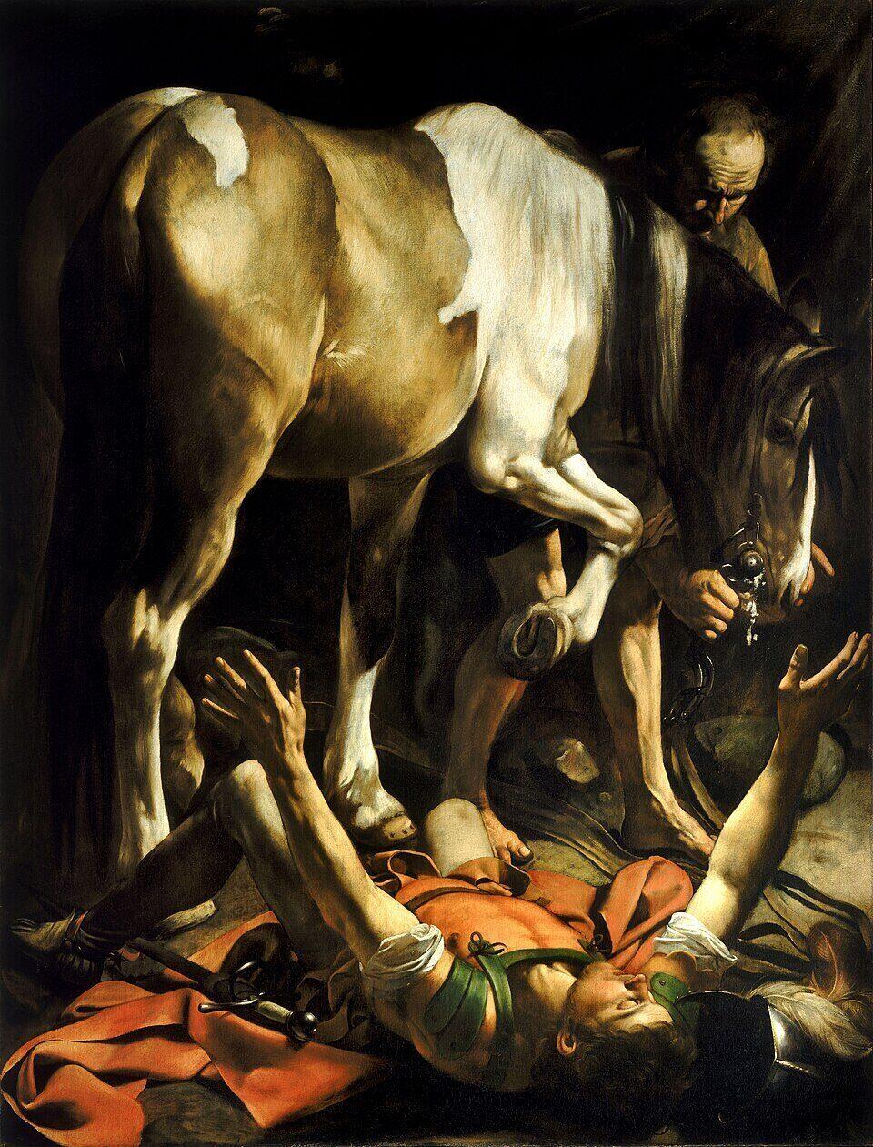 Caravaggio, Conversion of Saint Paul on the Road to Damascus (1601), Cerasi Chapel, Santa Maria del Popolo, Rome