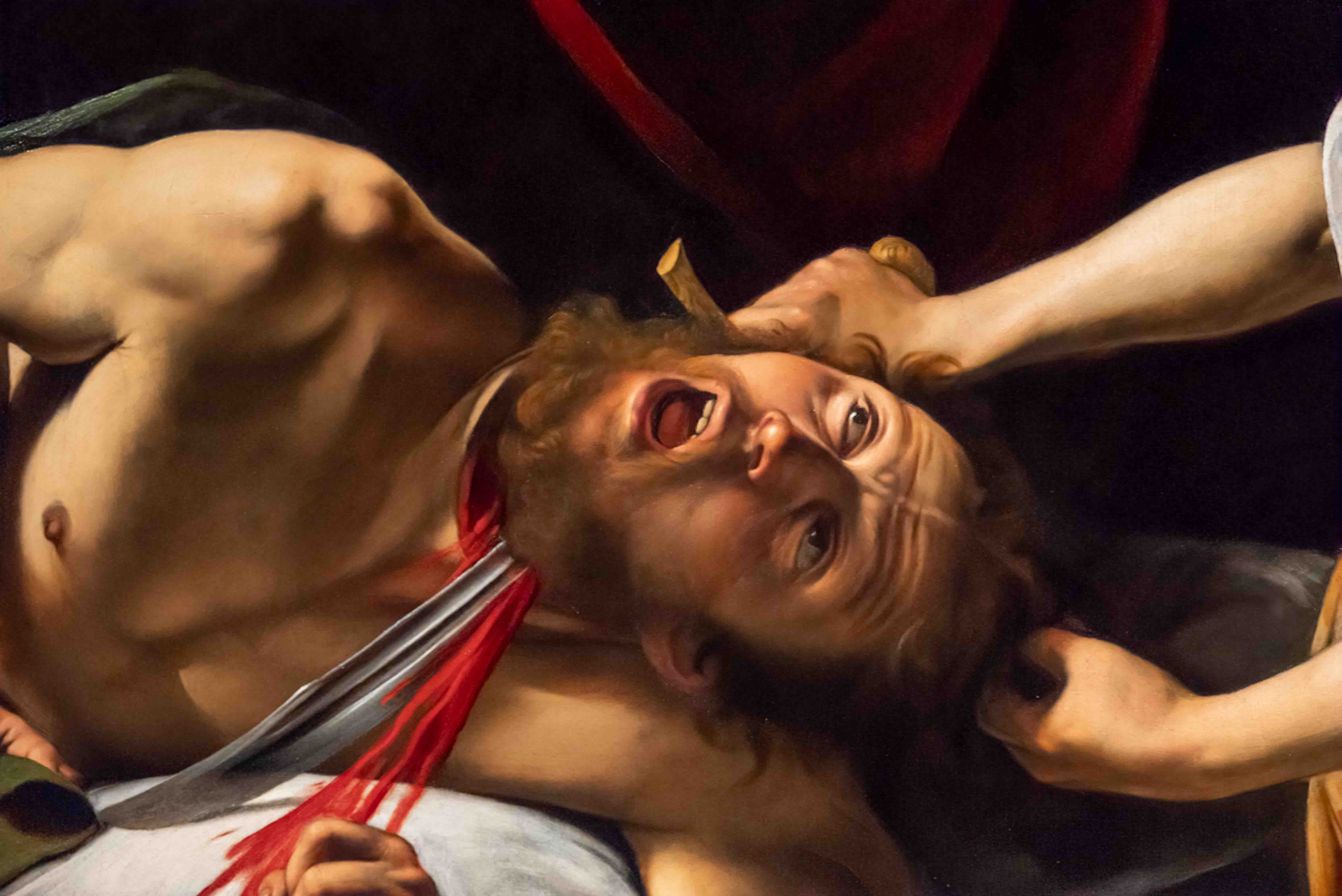 Caravaggio, Judith Beheading Holofernes (1598-99), detail, Palazzo Barberini, Rome