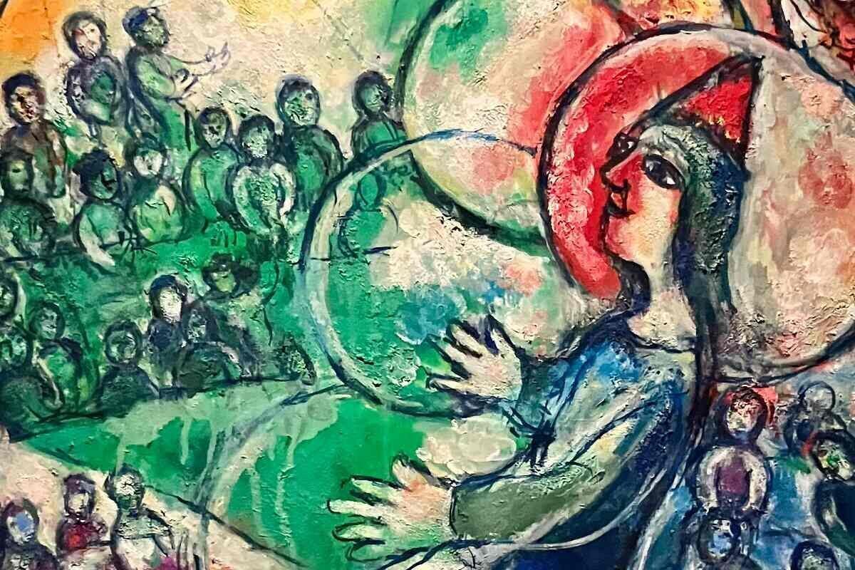 Marc Chagall, detail from I and the Village, 1911