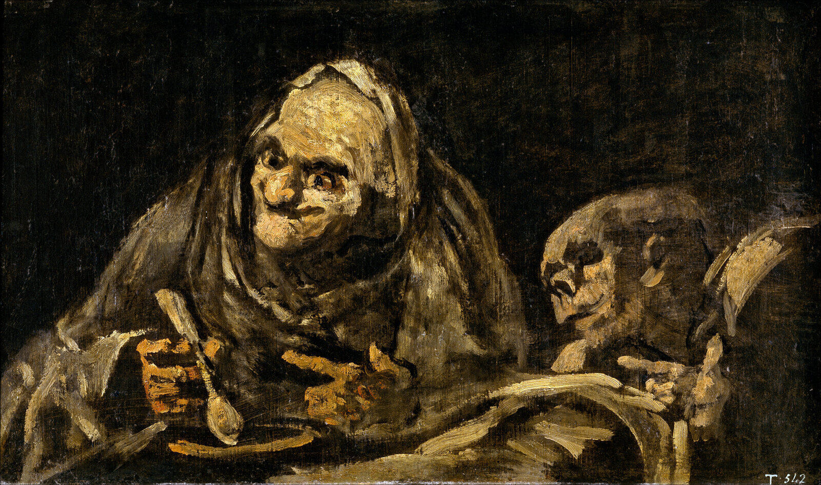 Francisco Goya, Saturn Devouring His Son, detail from the Black Paintings at Museo del Prado