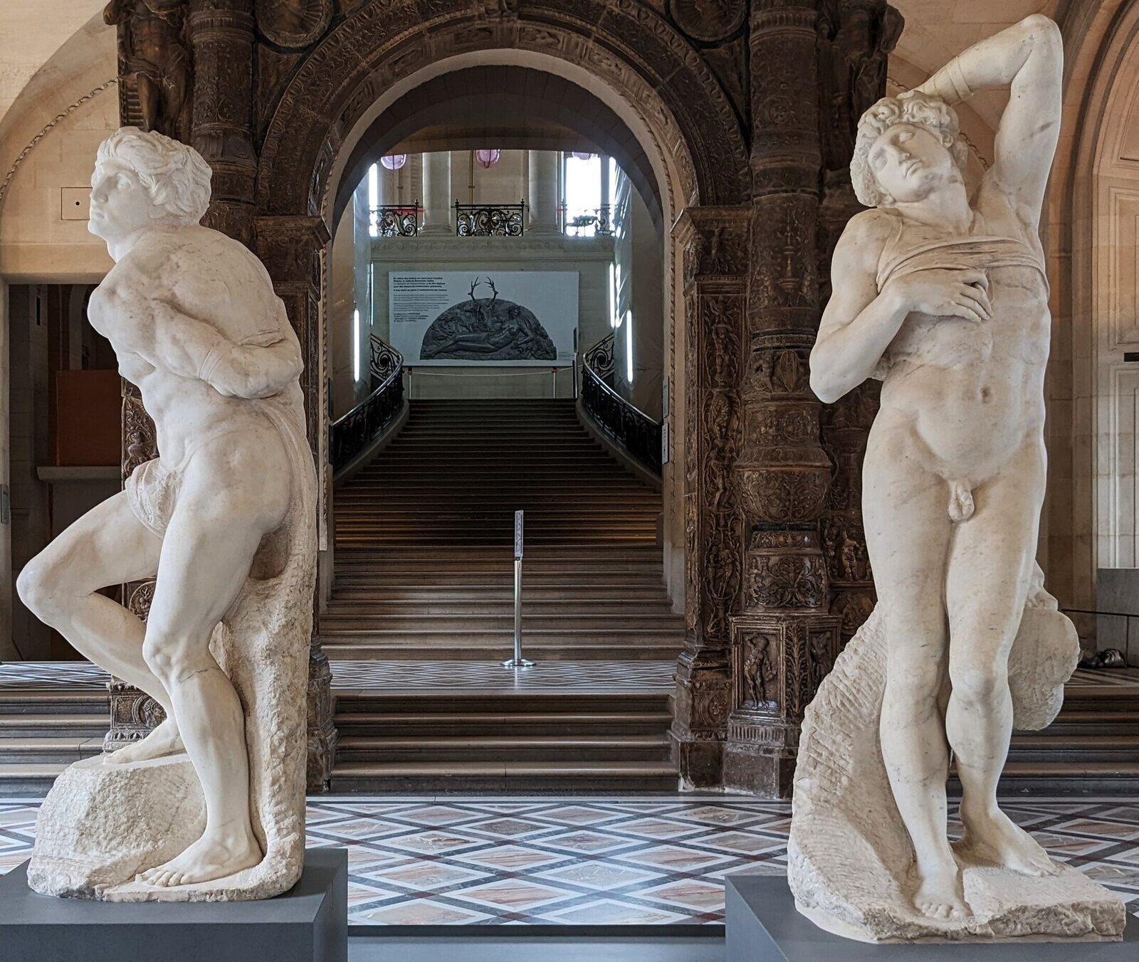 Michelangelo's Dying Slave at the Louvre, Paris